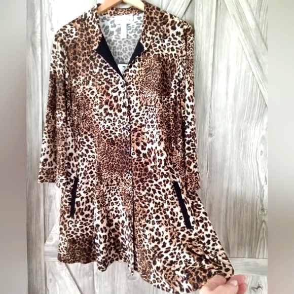 Joseph Ribkoff Leopard Print Tunic Top 16 - Picture 4 of 8